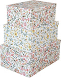 Summer Bouquet Set of 3 Paperboard Nesting Boxes Q665