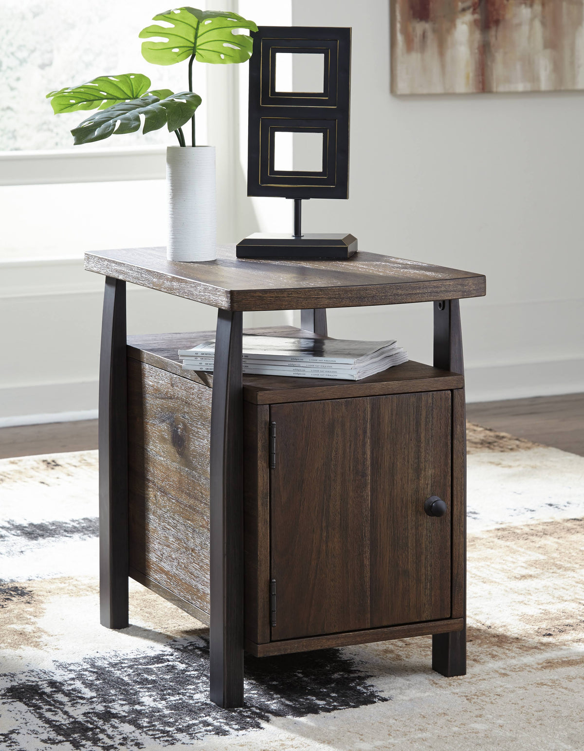 Brown Chair Side End Table N8827