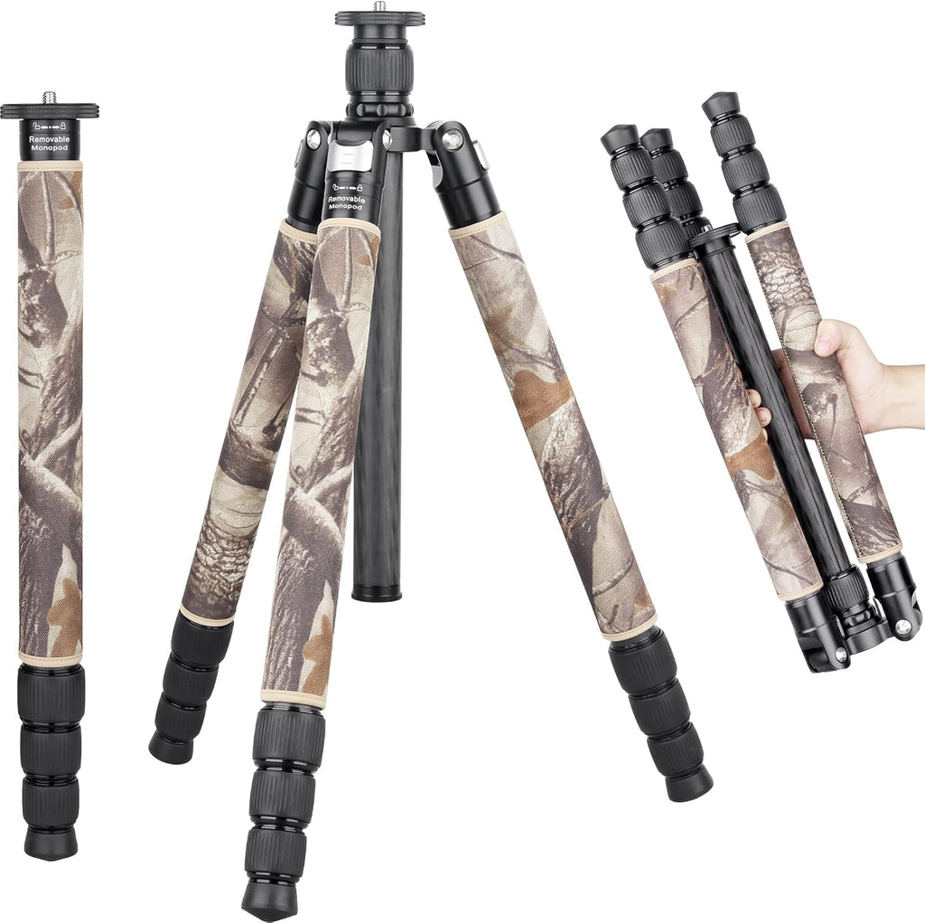Carbon Fiber Tripod Heavy Duty Stand for Digital DSLR Camera H145