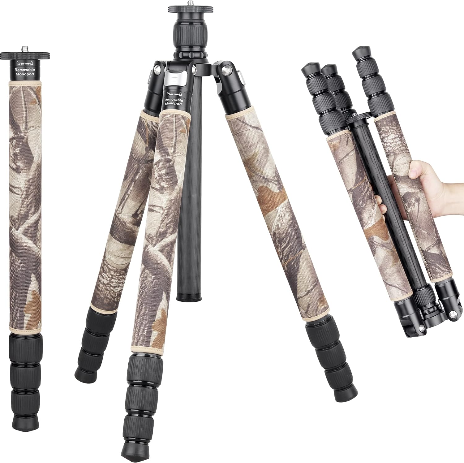 Carbon Fiber Tripod Heavy Duty Stand for Digital DSLR Camera H145