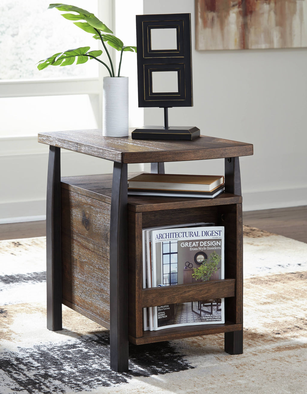 Brown Chair Side End Table N8827