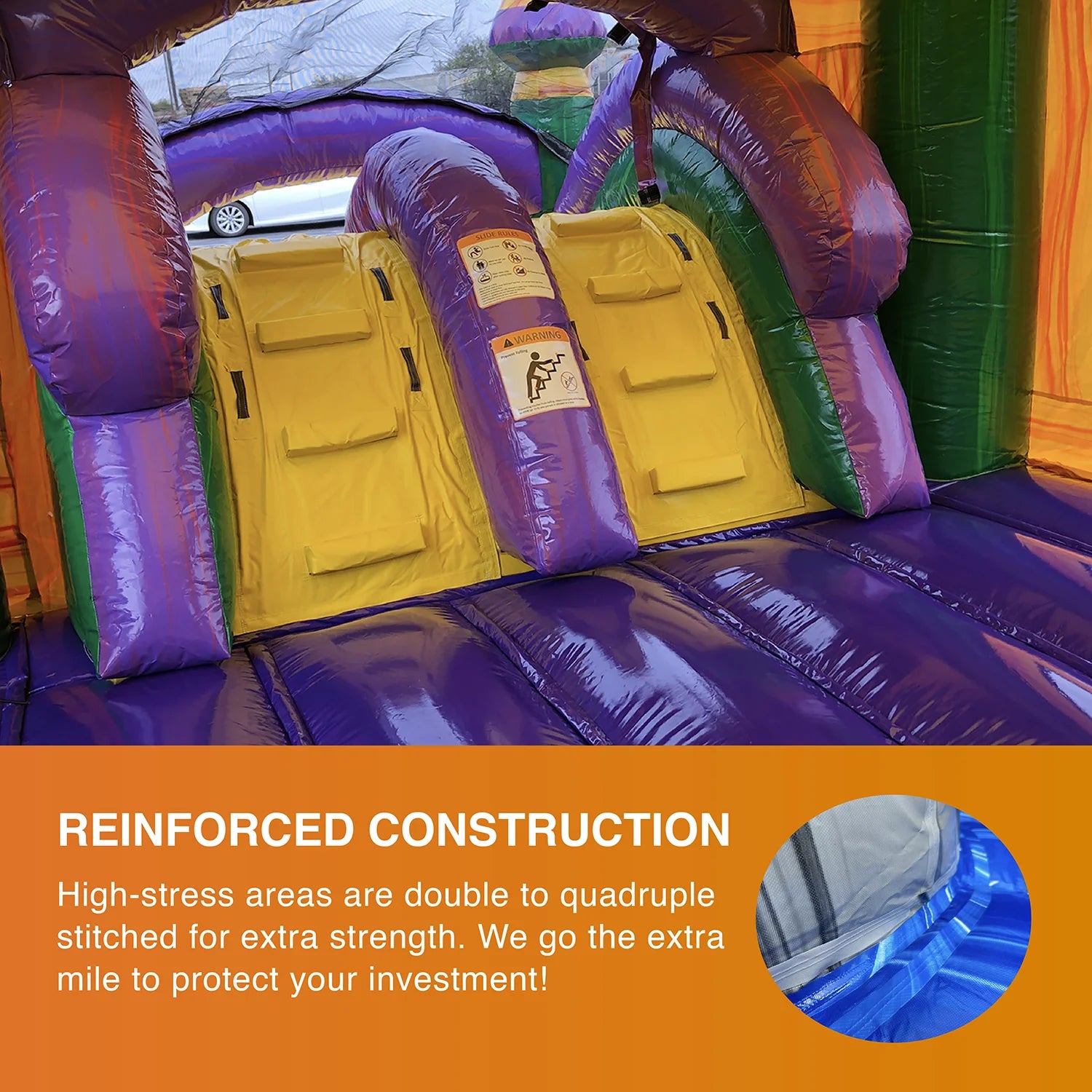 Inflatable Bounce House with Dual Water Slides and Pool with Blower I164