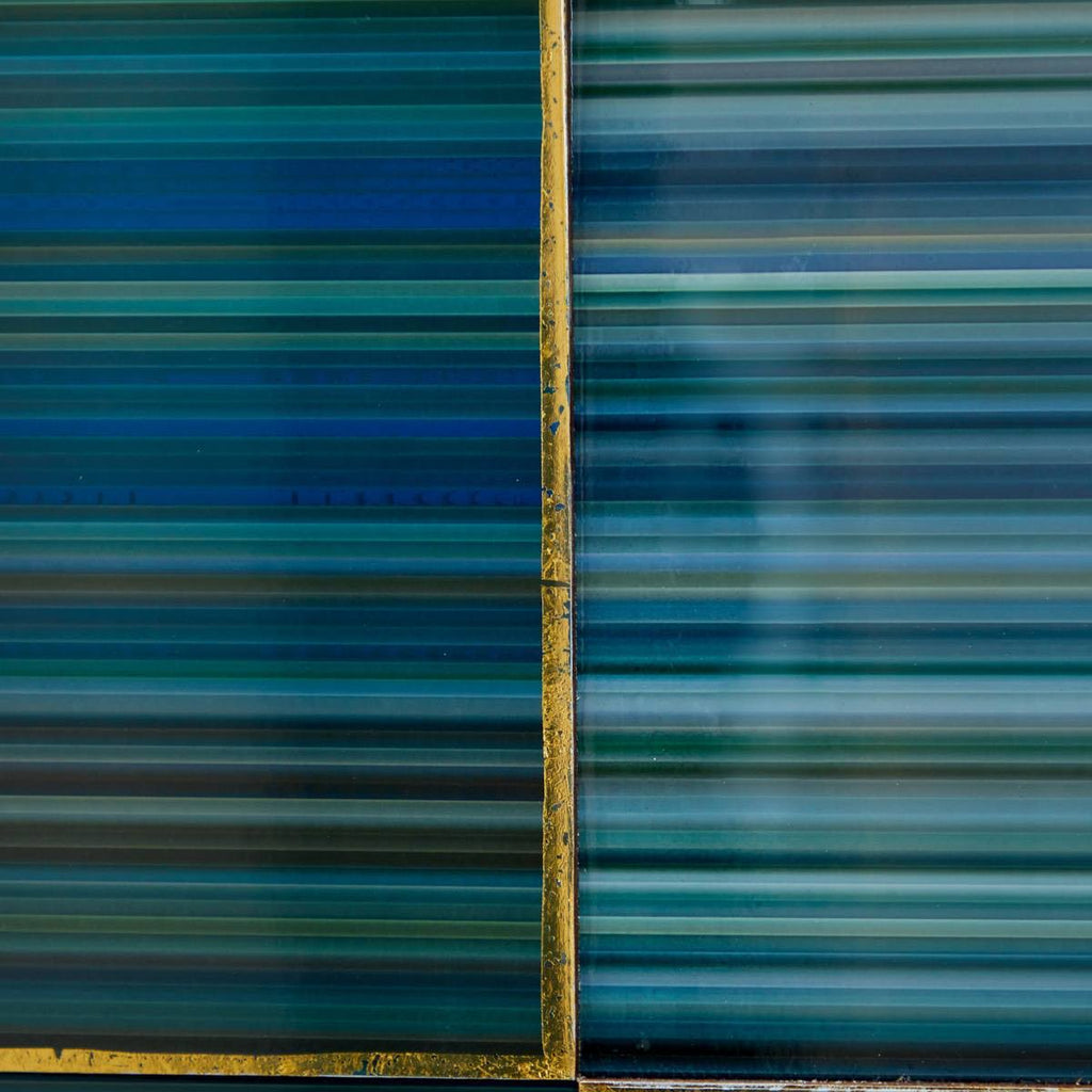 Blue Contemporary Abstract Wood Wall Decor O50822