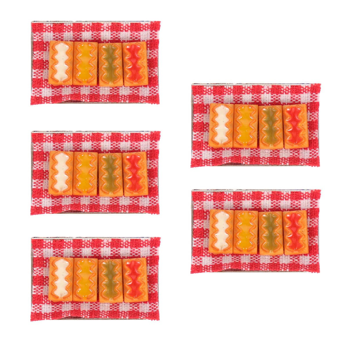 5 Pcs Miniature Decorative Cookies Biscuits Models Toy Y919