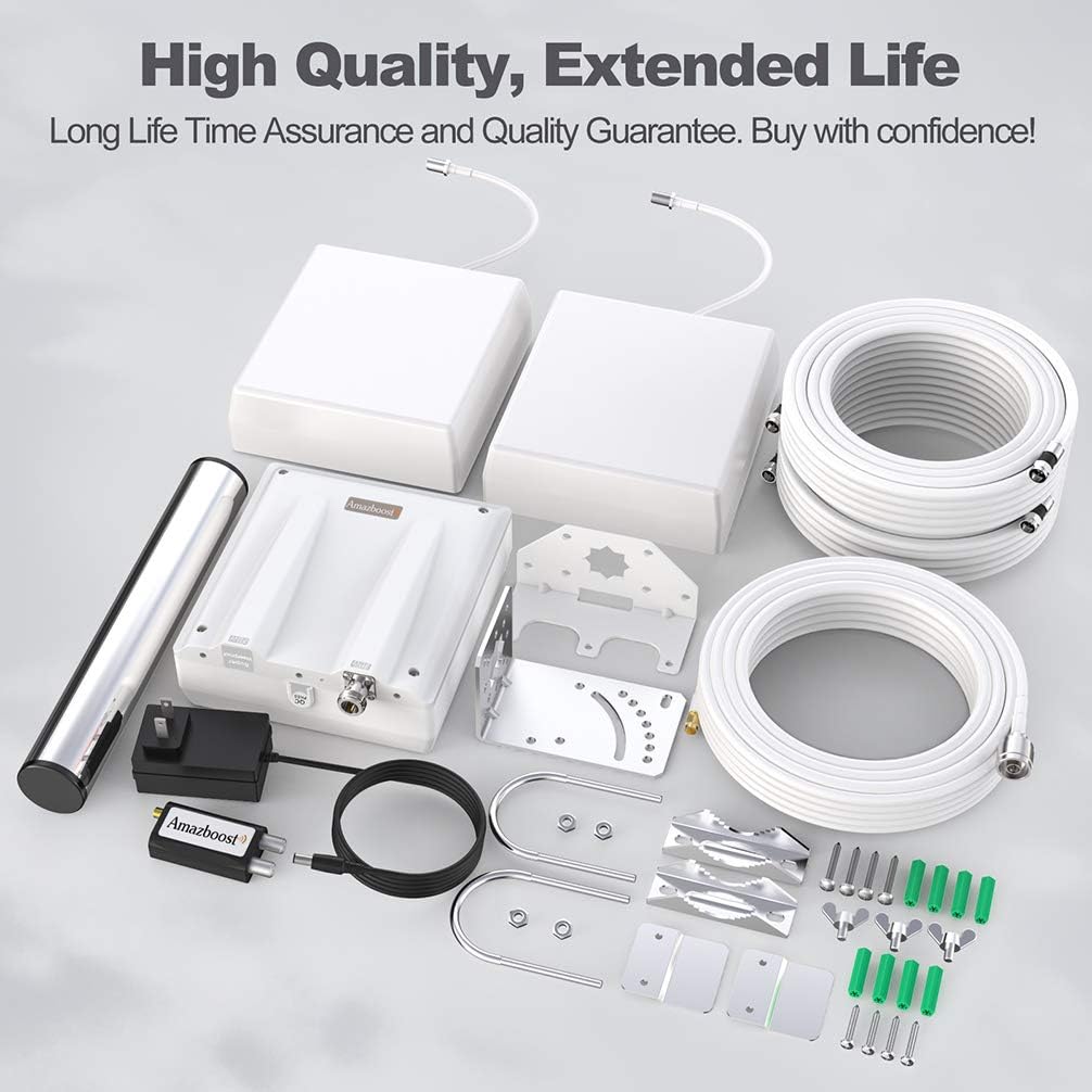 Cell Phone Signal Booster Up to 8,000 sq ft, 5G 4G 3G-Compatible Q645864