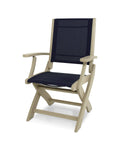 Coastal Folding Chair in Sand / Navy Blue S80889