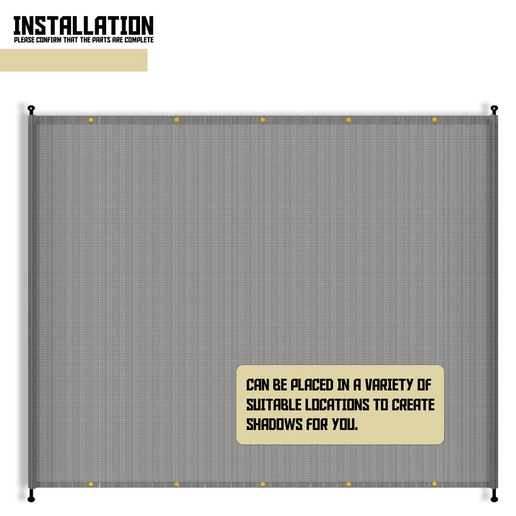 Light Grey Pergola Replacement Cover Canopy with Gromets W6625