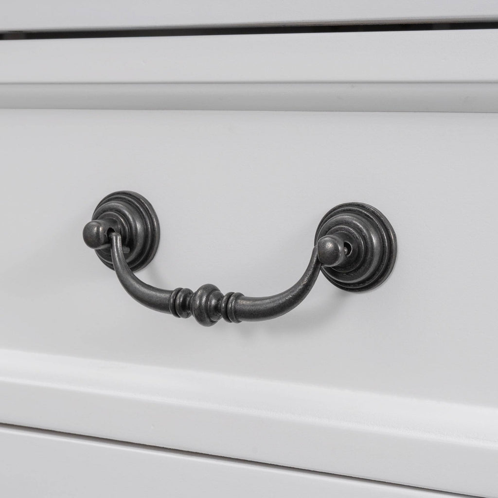 White Console Table with 2 Drawers and 1 Shelf N721