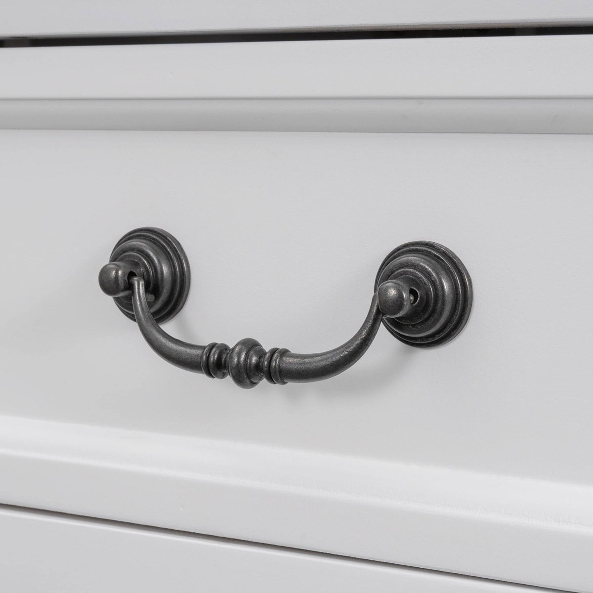 White Console Table with 2 Drawers and 1 Shelf N721