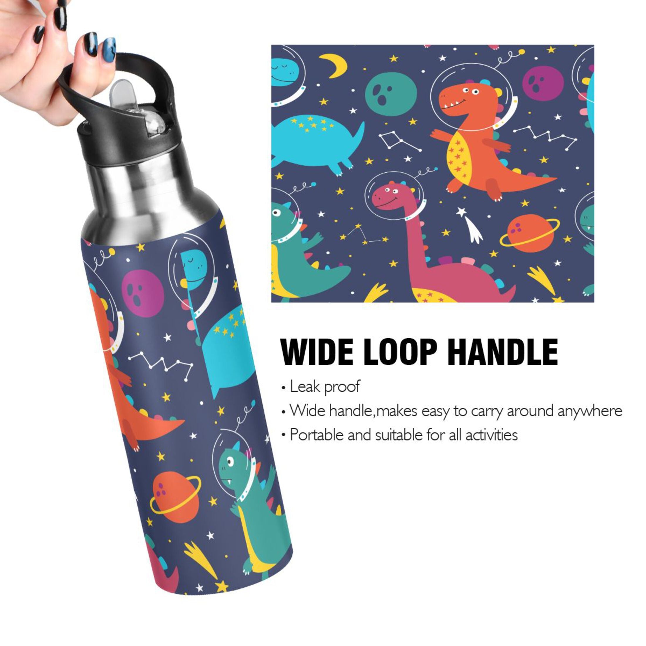 Stainless Steel Insulated Water Bottle with Straw Lid I198