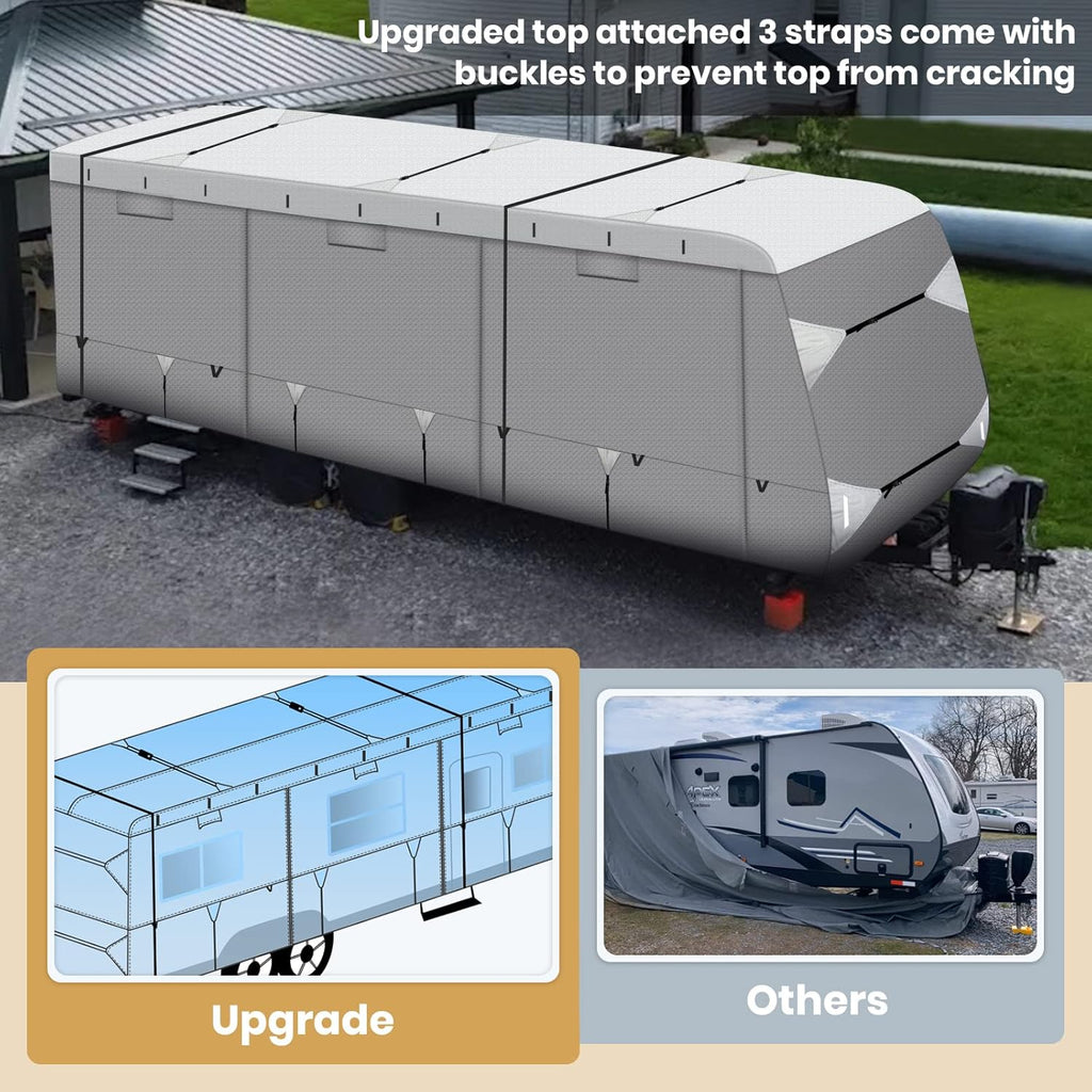 Waterproof Travel Trailer RV Cover with Cotton Lining R90046