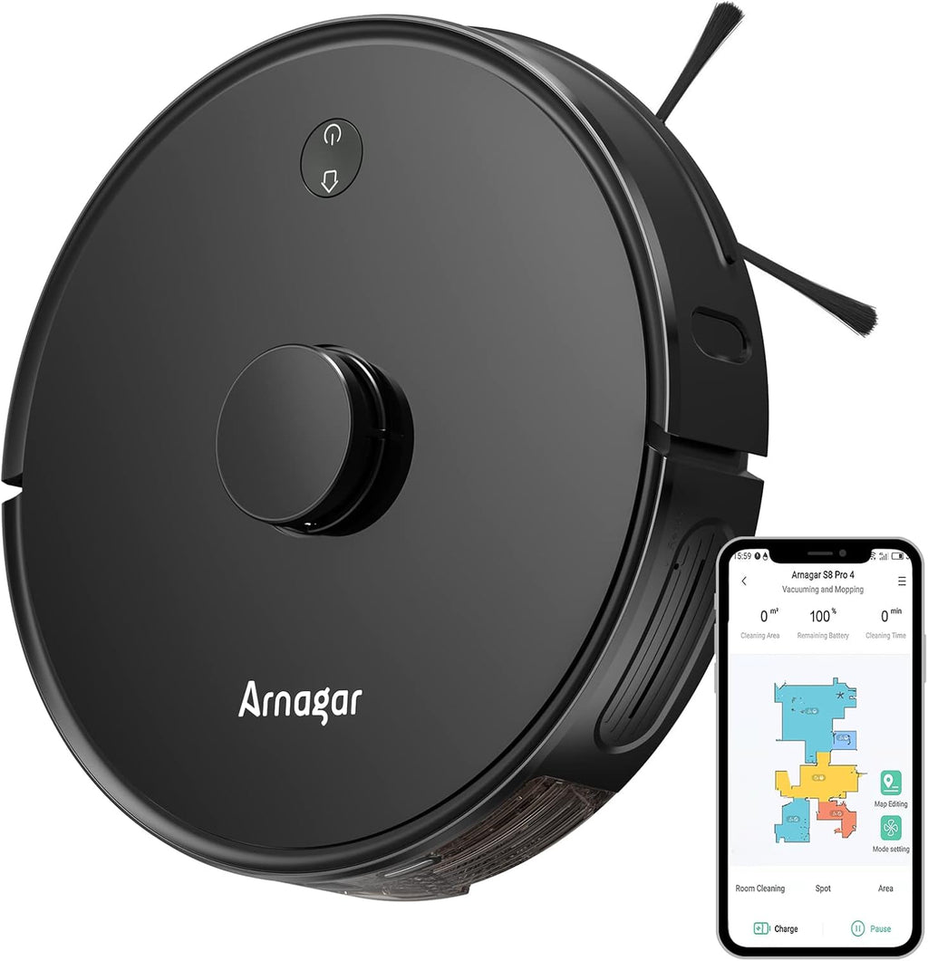 S8 Robot Vacuum and Mop Cleaner, 3500Pa Suction, App and Alexa Compatible I993182