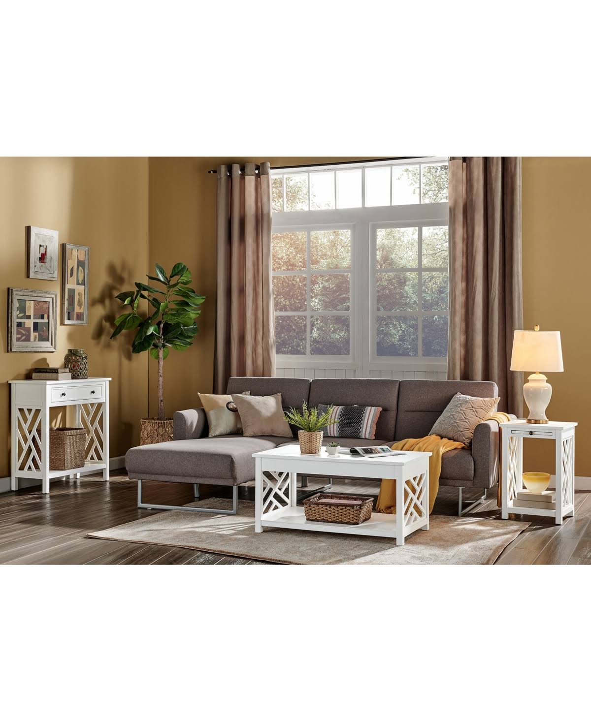 Wood Console Table with 4-Drawers N20813