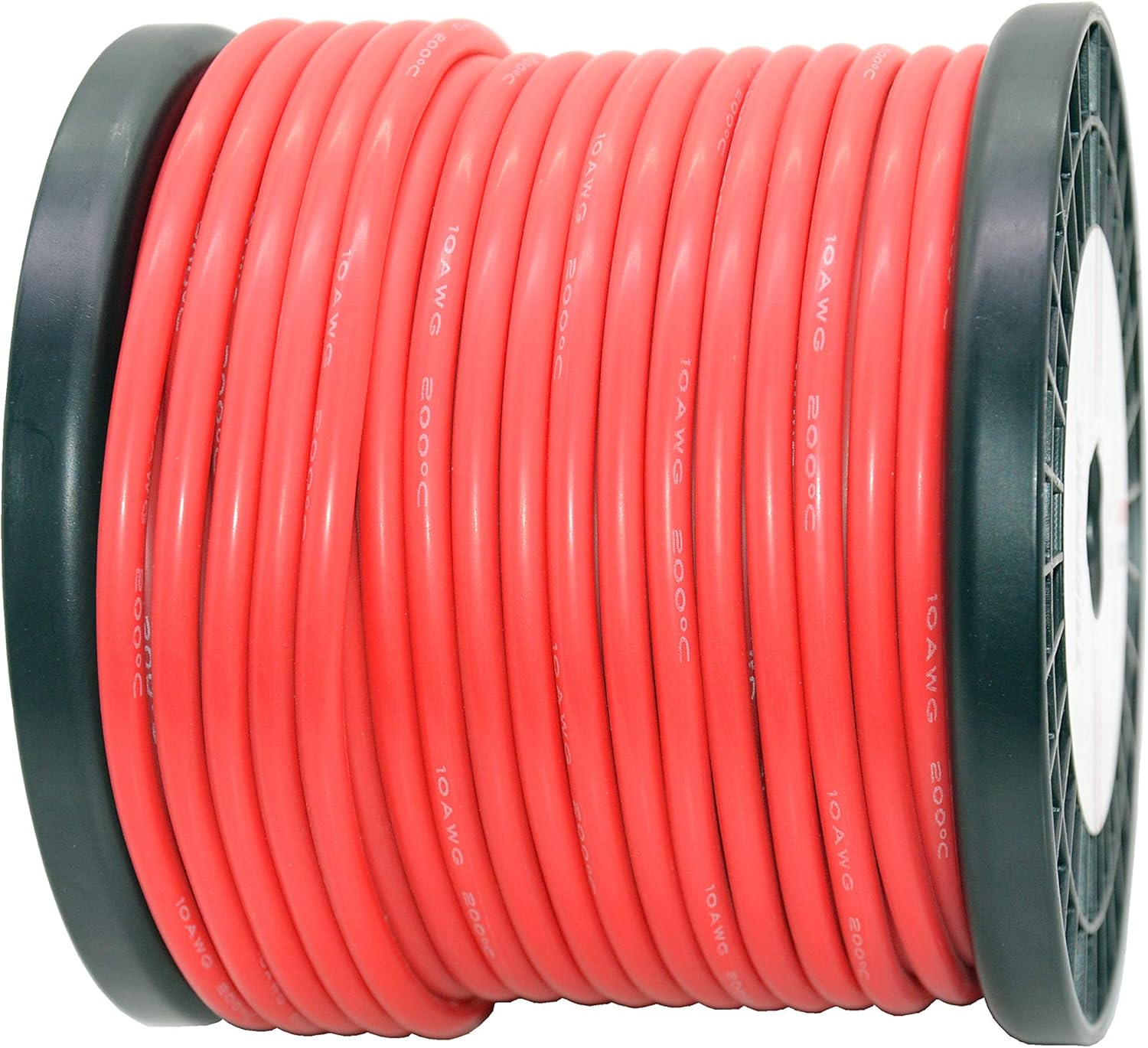 10 AWG Silicone Wire 90 Feet Red Stranded Tinned Copper Wire, Pack of 2 V7722