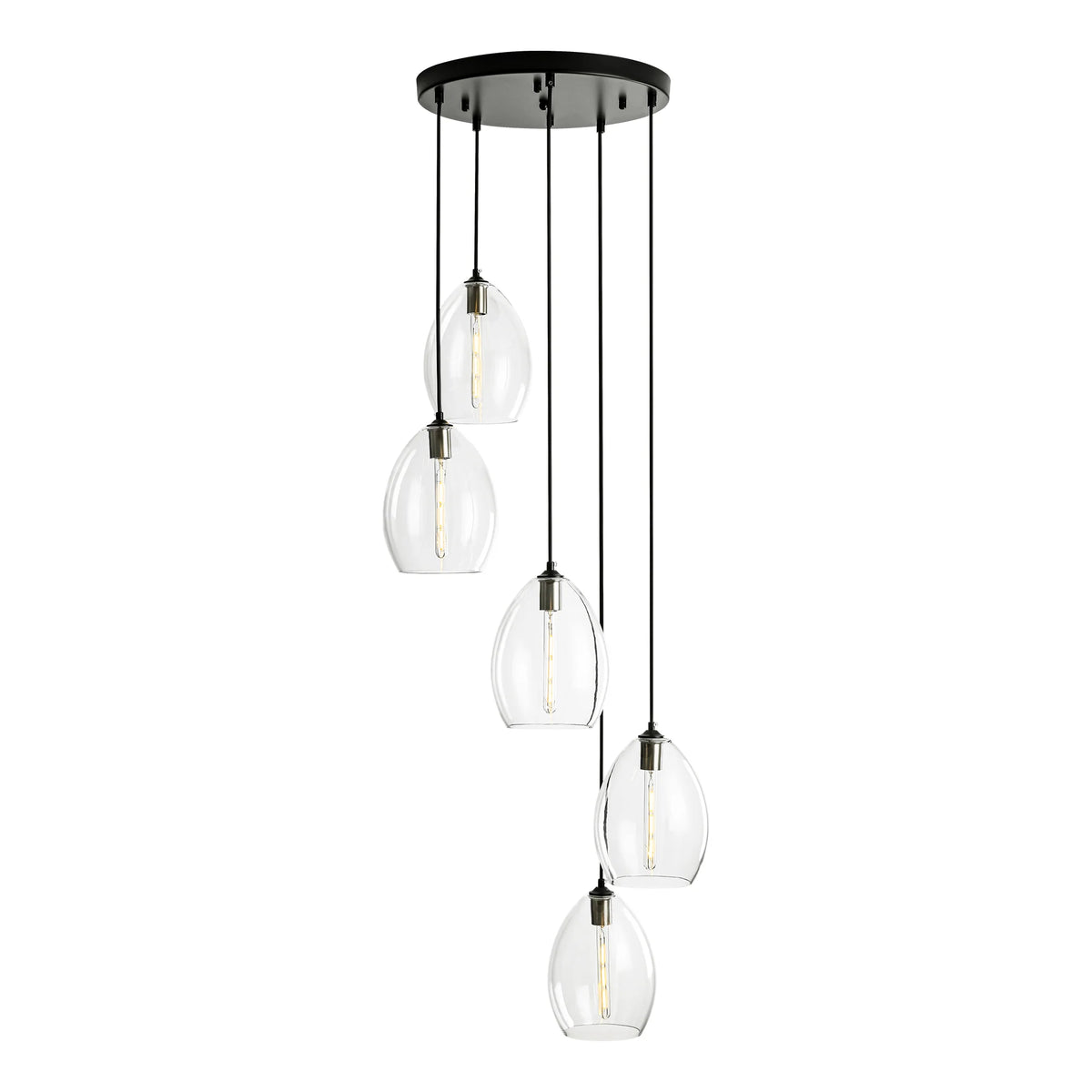 5-Light Glass Shade Pendant N240