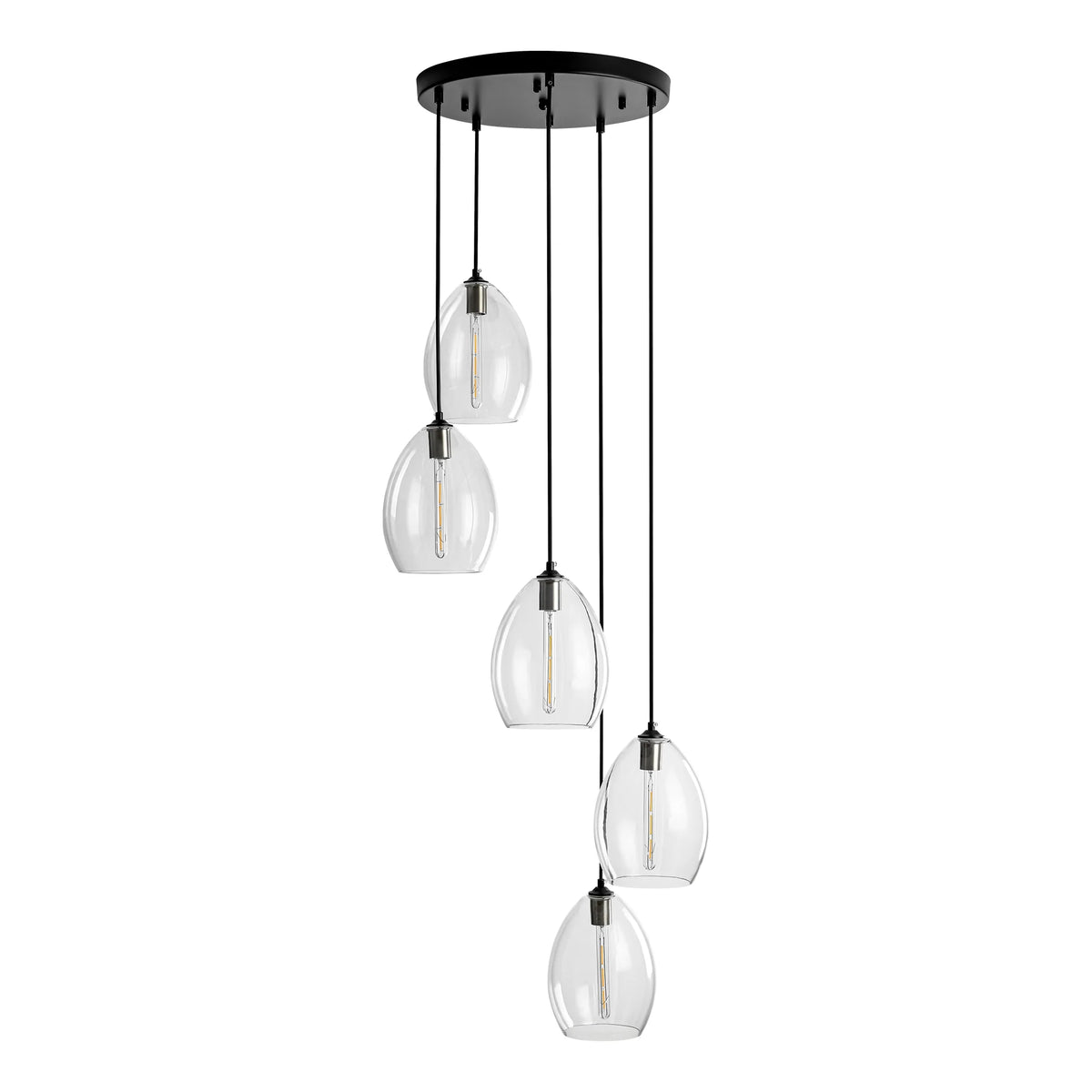 5-Light Glass Shade Pendant N240
