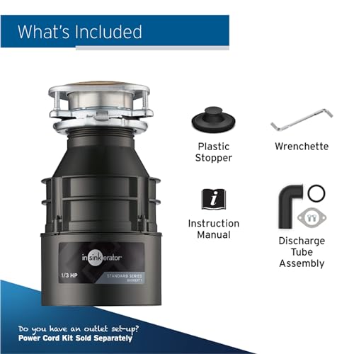 Black 1/3 HP Continuous Feed Garbage Disposal G69228