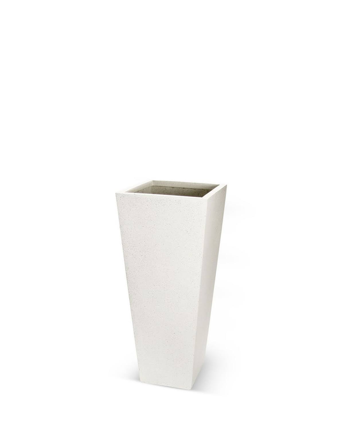 White Tapered Fiberstone Pot W540