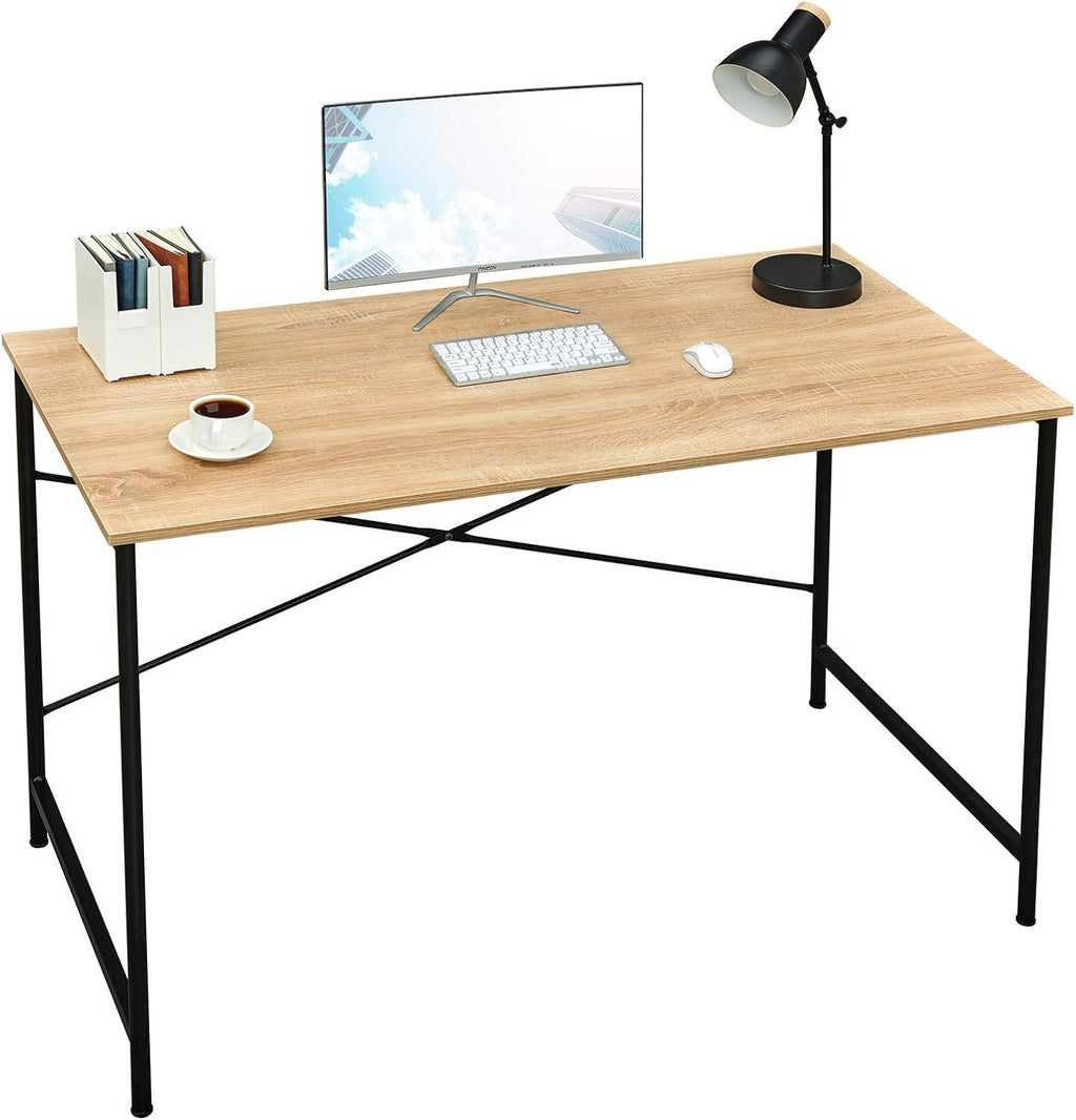 Oak Tabletop with Black Frame Writing Desk Q1822