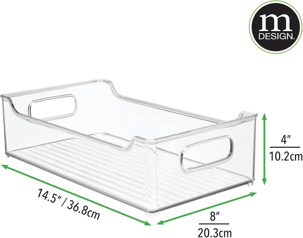 Clear Plastic Storage Bins with Handles 8 Pack D63838