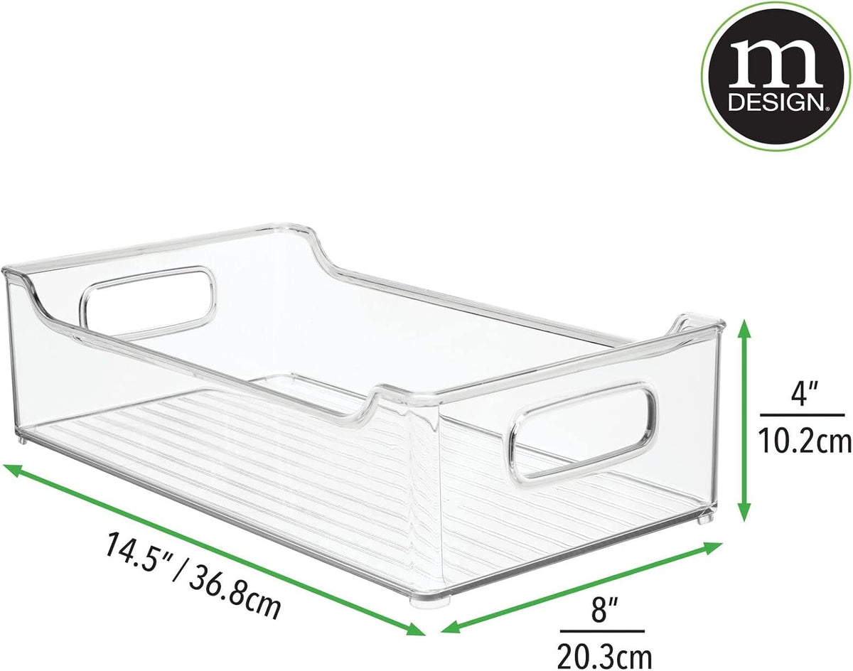 Clear Plastic Storage Bins with Handles 8 Pack D63838