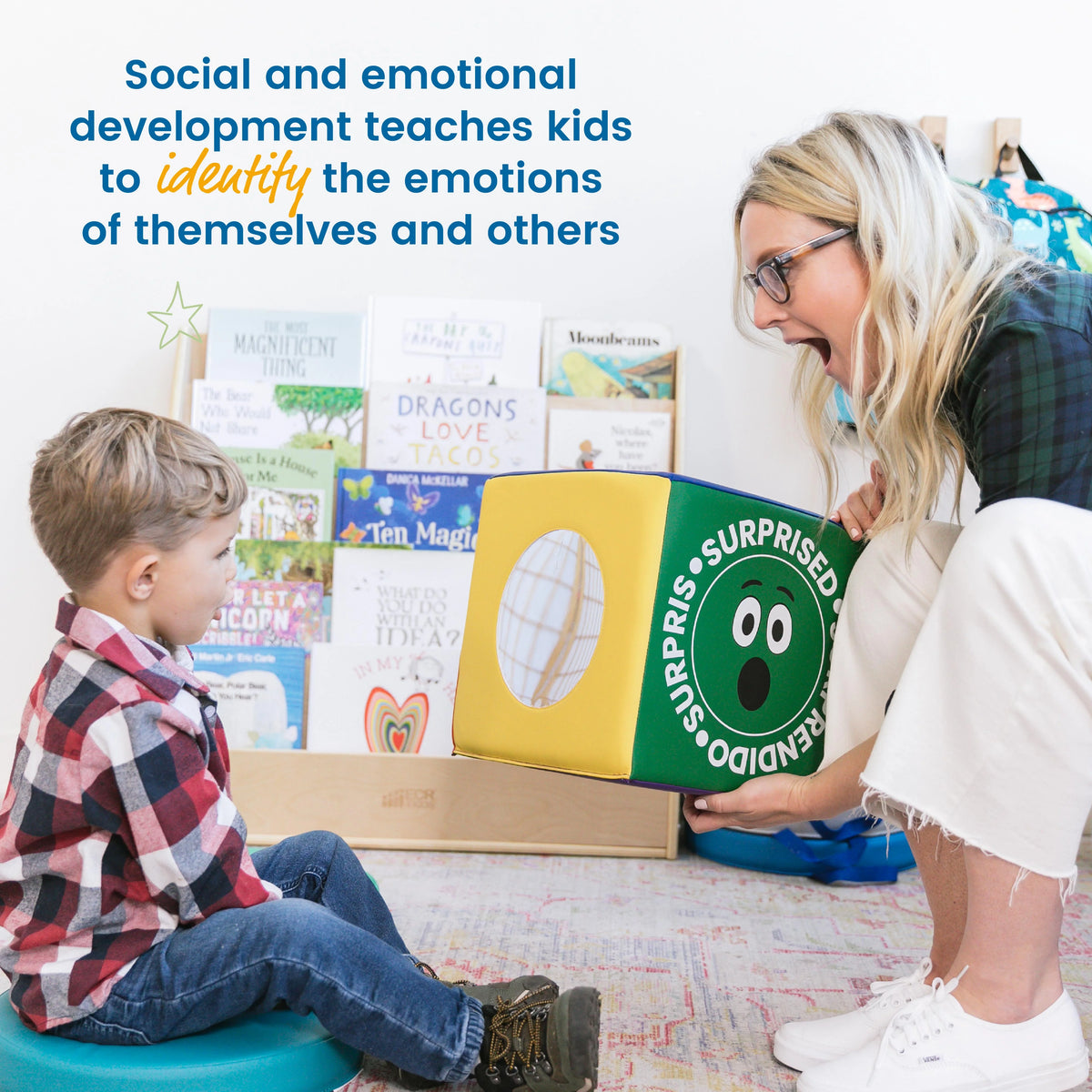 SoftZone Emotion Cube with Mirror Sensory Toy F4110