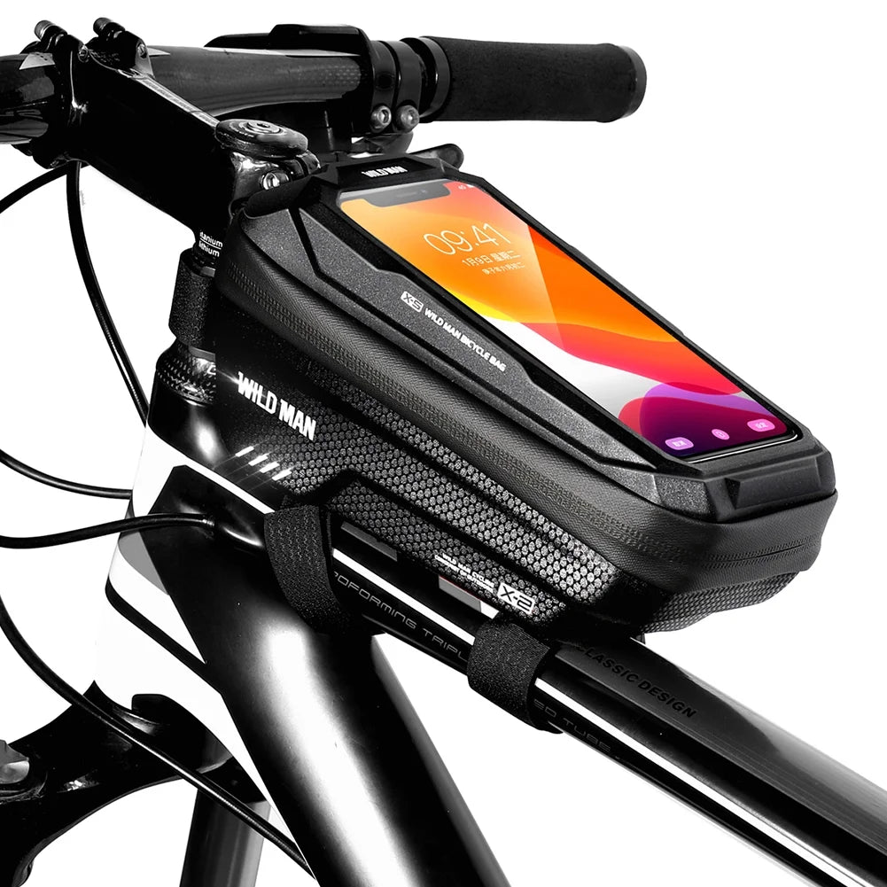 Black Waterproof Hard Shell Bicycle Bag H269536