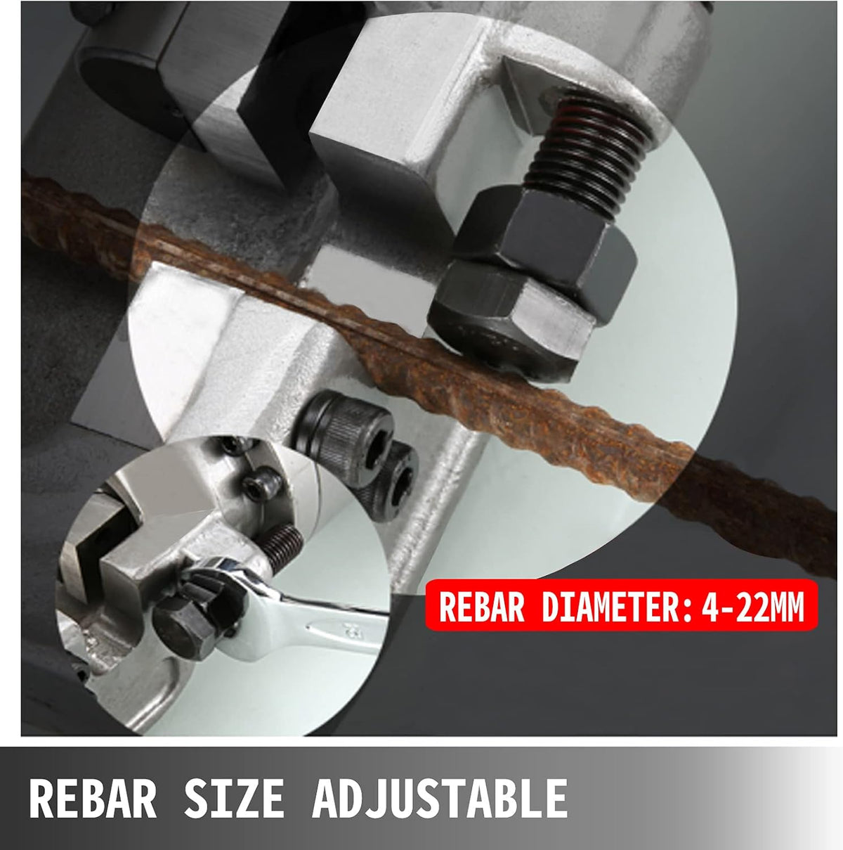 Electric Hydraulic Rebar Cutter, 1350W 110V, Cut 7/8inch 22mm Rebar L1663