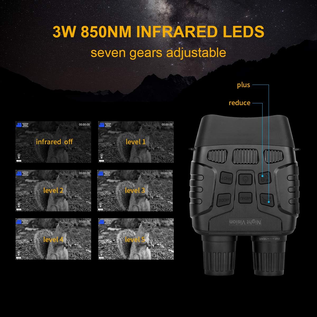 Digital Infrared Night Vision Binoculars with 32G Memory Card C185699