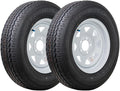 Tire Mounted Trailer Wheel, ST205/75R15, 5x4.5 Bolt Circle, Spoke-White M2011