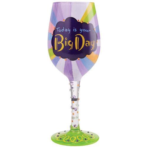15 oz Handpainted Wine Glass G202