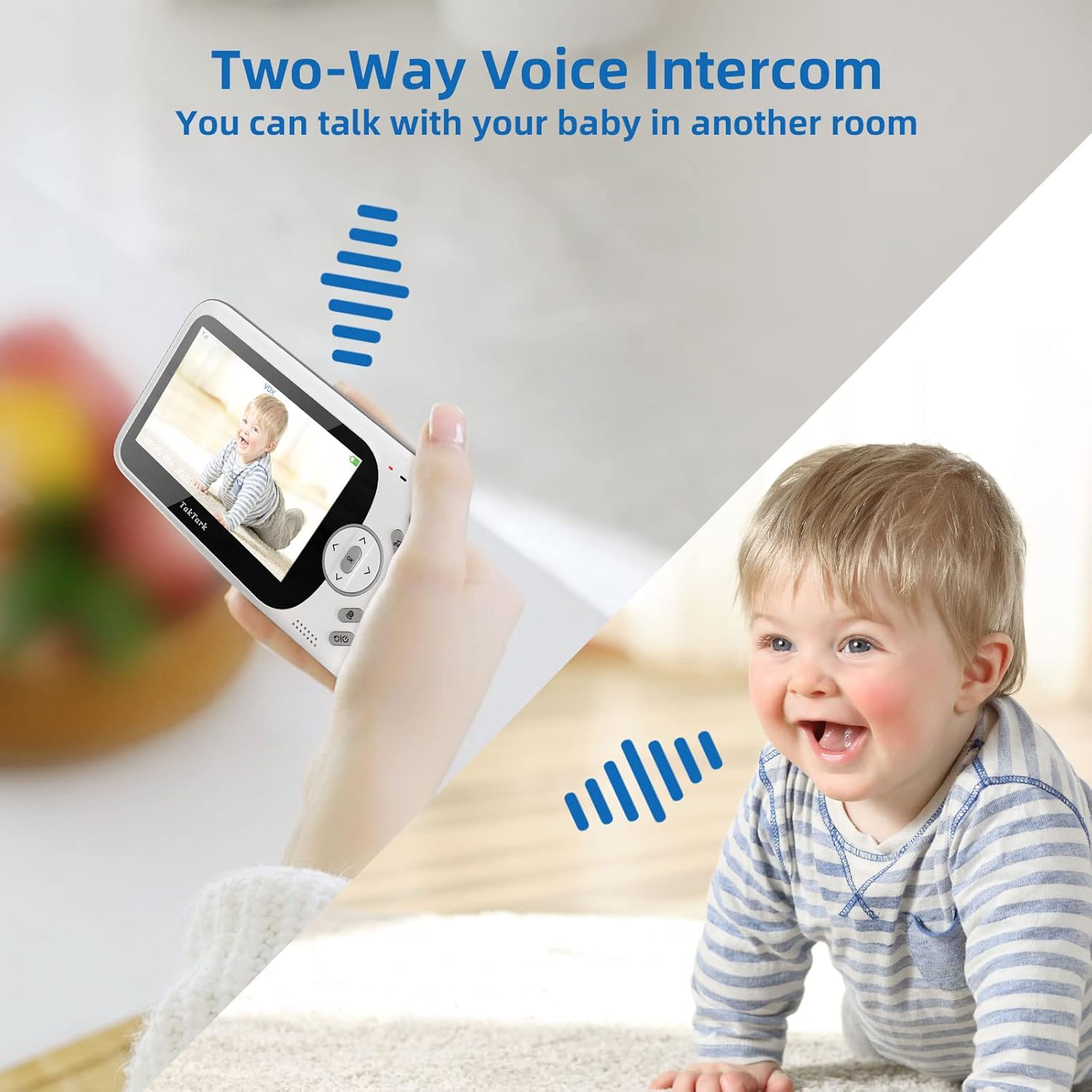 4.3" Video Baby Monitor with Camera and Audio, No WiFi, Night Vision, Two-Way Audio, Remote Pan Tilt G5631