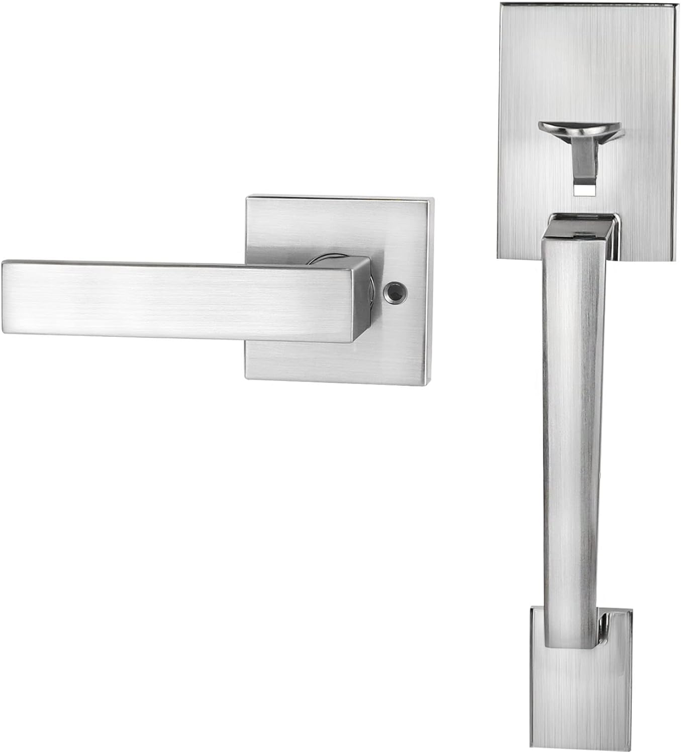 Black Front Door Handleset with Door Lever, Oil Bronze Pack of 2 P6886
