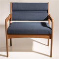Bariatric Guest Chair in Light Oak - Powder Blue, Size: 28 W x 16.5 D x 14.5 H J659