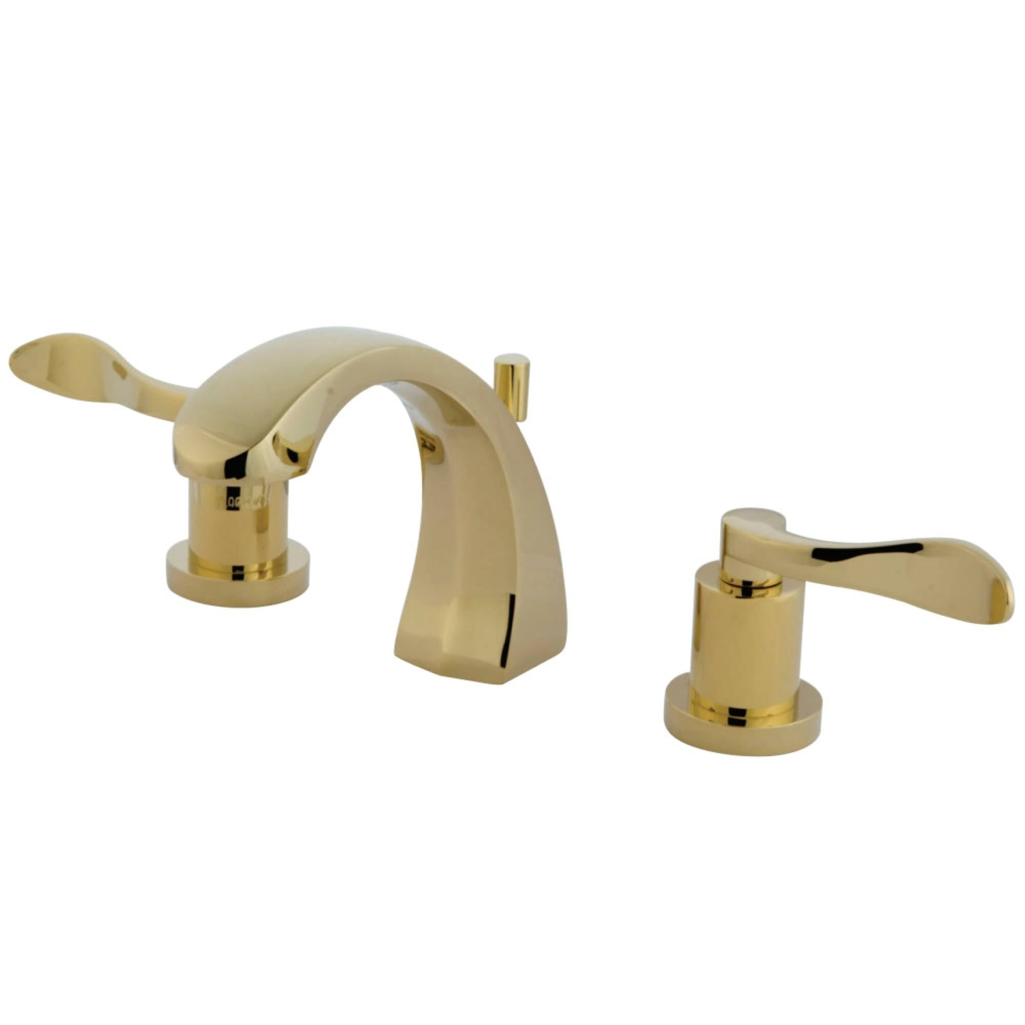 Polished Brass Widespread Bathroom Faucet O109