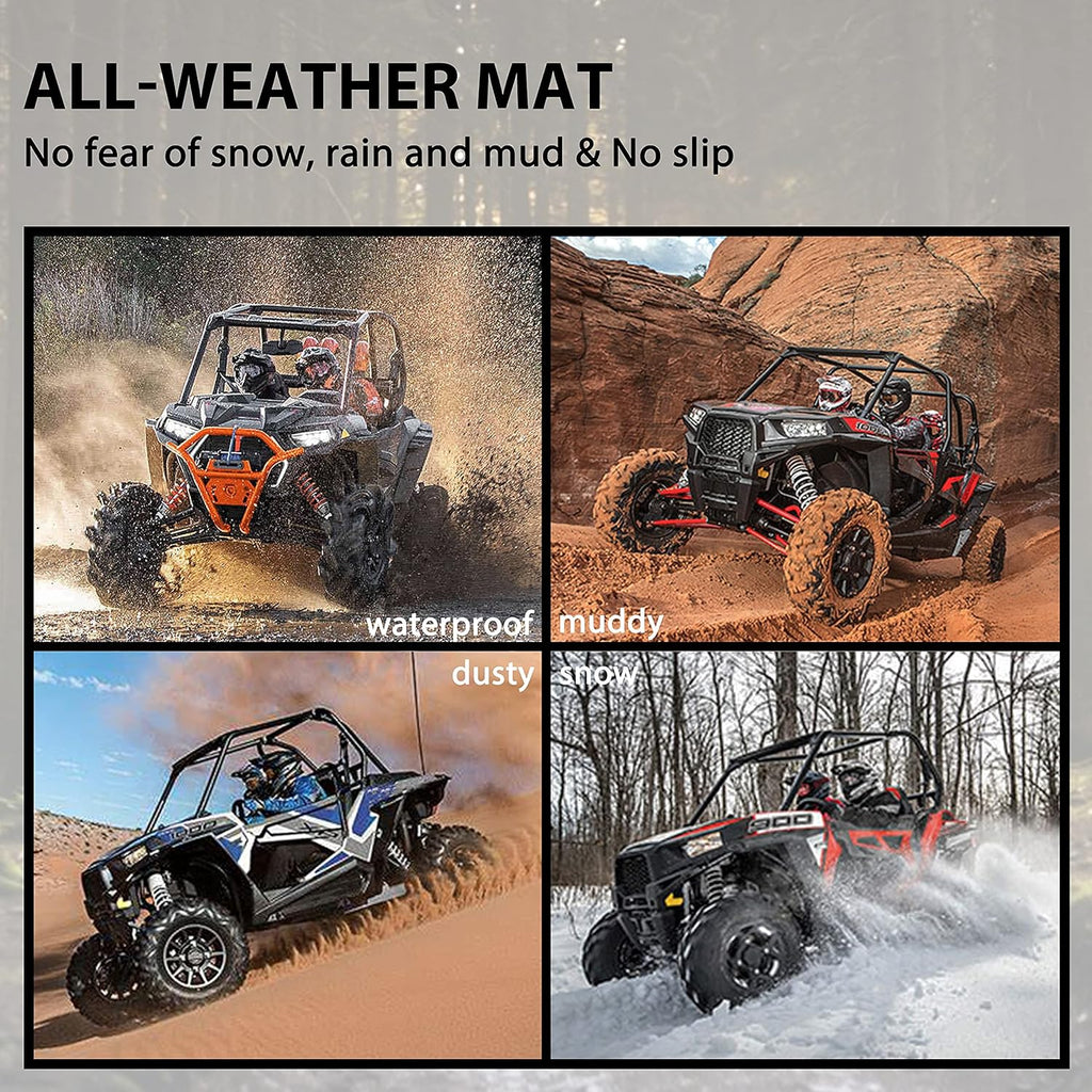 Rubber Bed Mat Liner for Polaris Ranger XP 1000 Crew D9786
