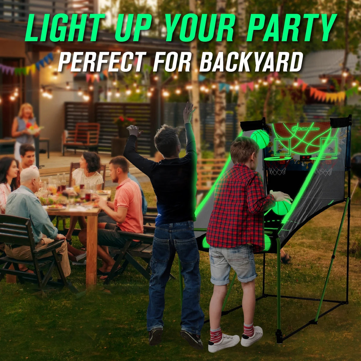 Glow in The Dark Basketball Arcade Game E93536