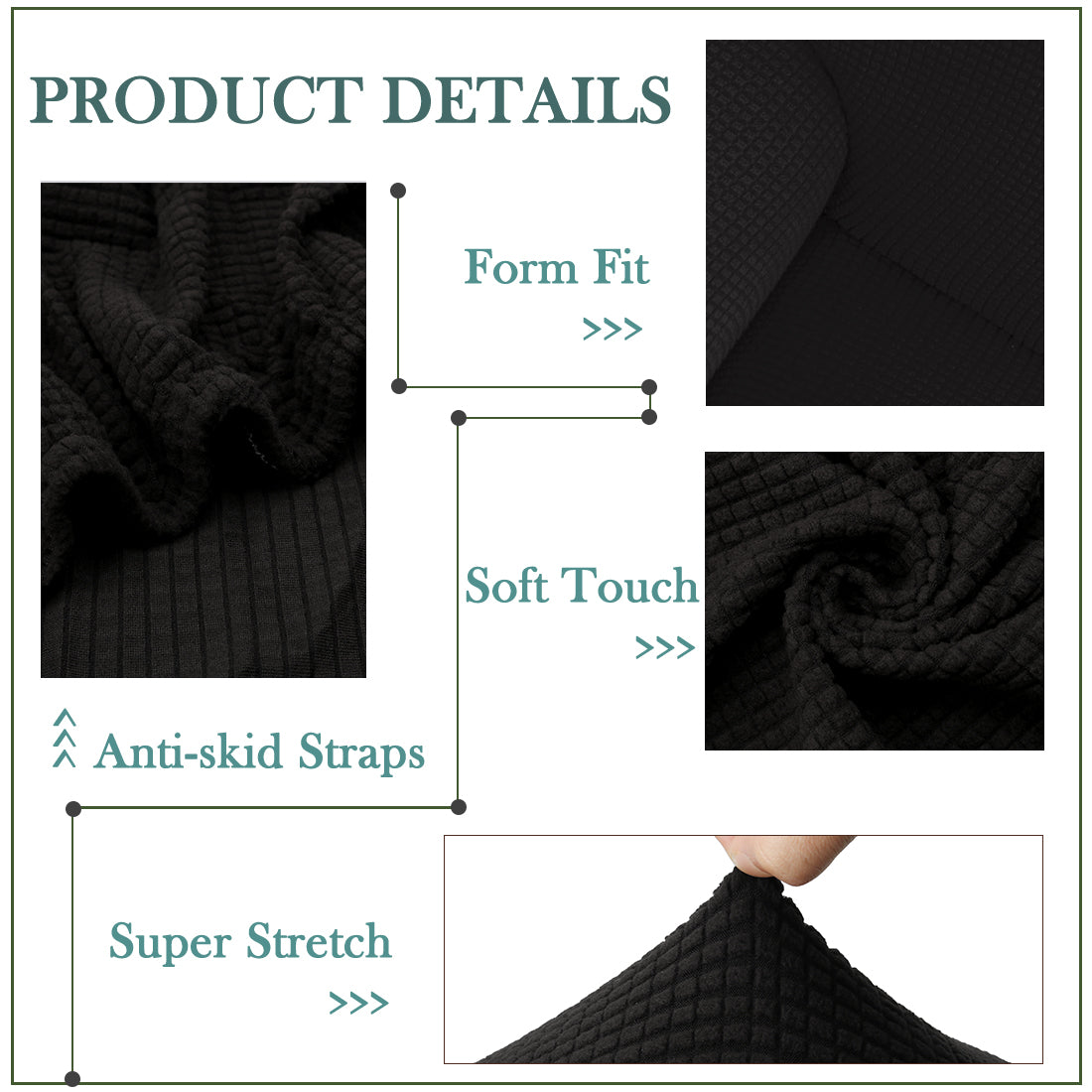 Stretch Thick Sofa Cover, Machine Washable 69"-86" S177760