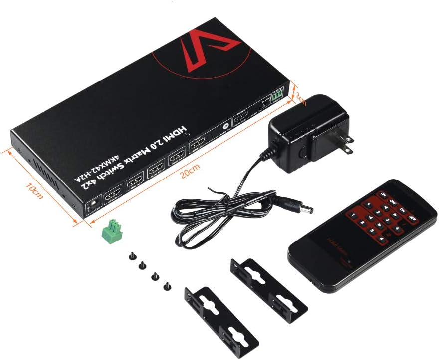 HDMI 2.0 Matrix Switch 4x2 4K@60Hz HDR ARC HDCP 2.2 18Gbps S969606
