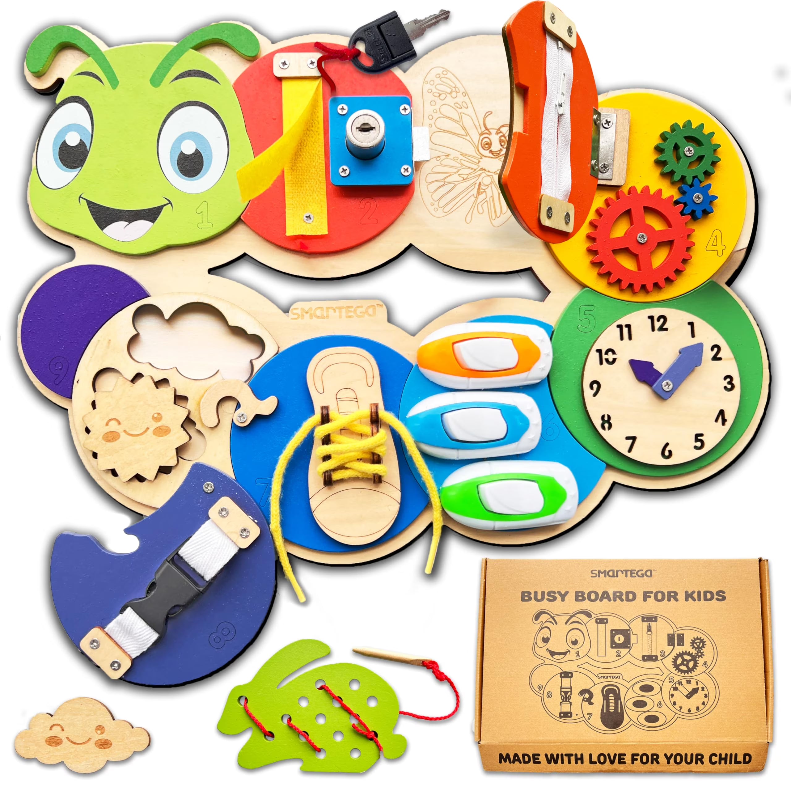 Wooden Montessori Sensory Activity Board K541