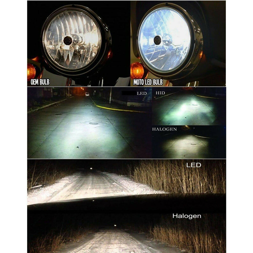 Amber LED Halo Angel Eye Crystal Clear Headlight Pair S413