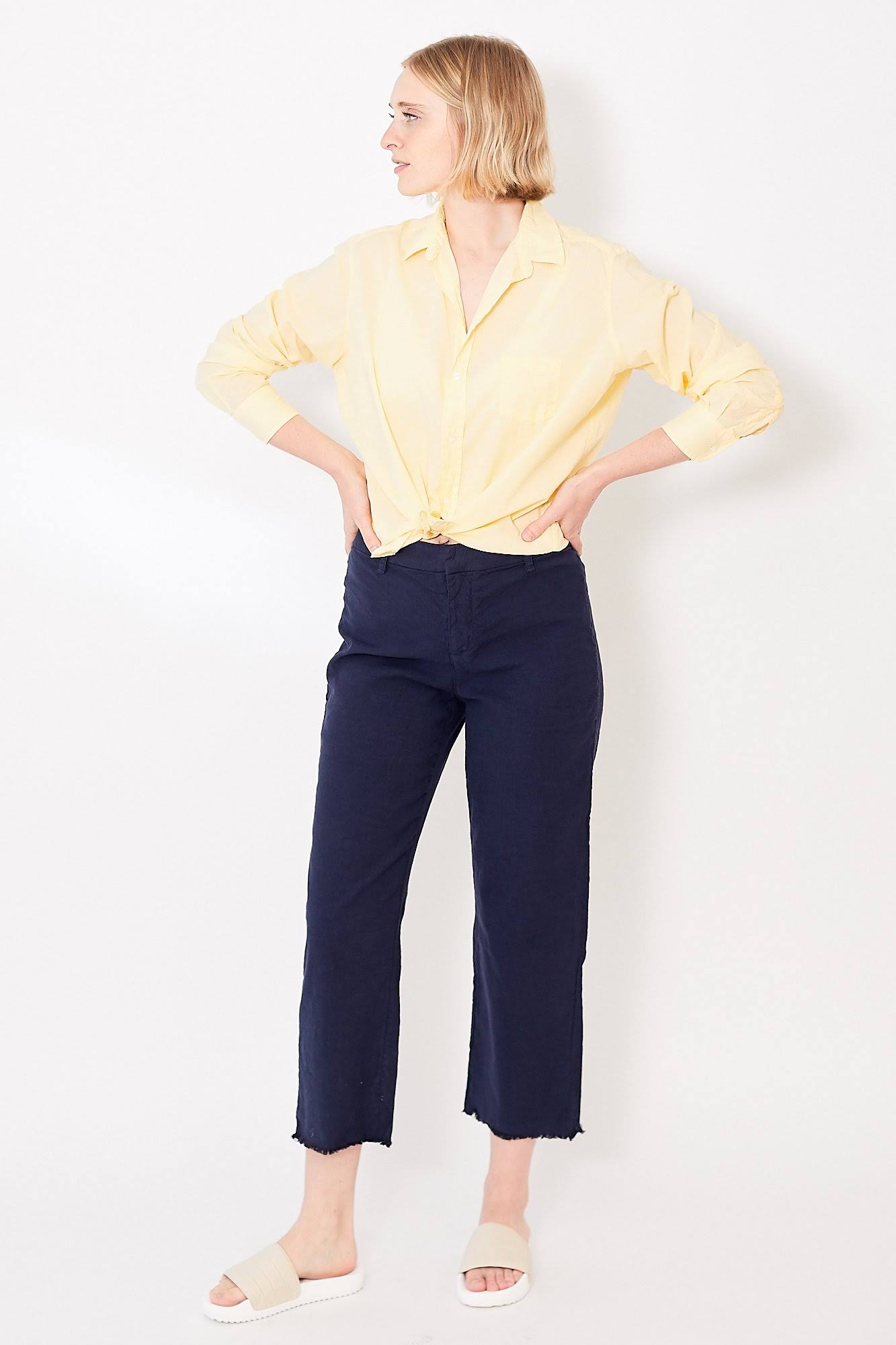 Navy Blue Italian Performance Linen 2 W87224