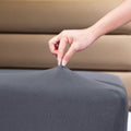 Gray Twin Fitted Sheet, Micro-Knit, 4-Way Stretch, Deep Pocket 8” to 10” L86210