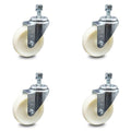 Nylon Swivel Caster Set of 4 with 4x22 Wheels and 1/2x22 Stem G1245