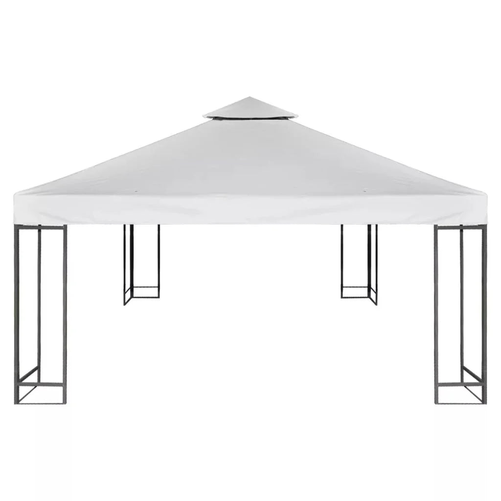 Cream White 10'x10' Gazebo Replacement Canopy Top Cover with 2-Tier N3003