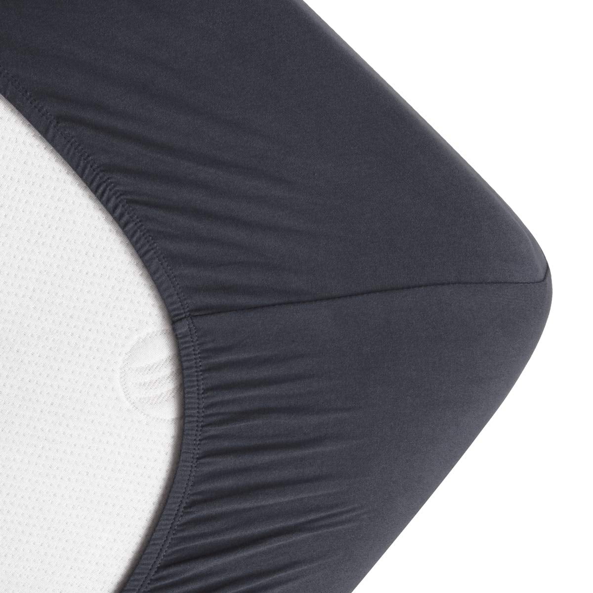 Gray Twin Fitted Sheet, Micro-Knit, 4-Way Stretch, Deep Pocket 8” to 10” L86210
