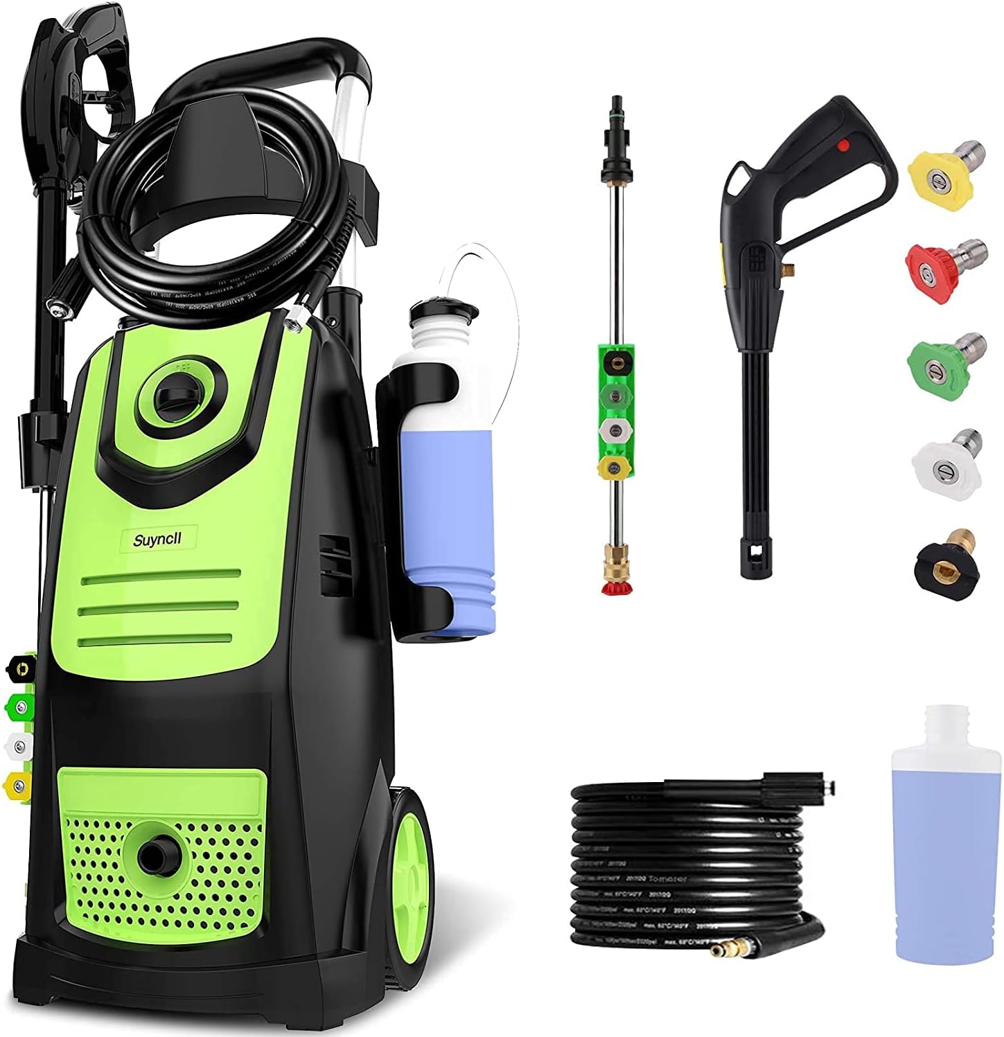 Electric Power Washer with 5 Nozzles and Hose Reel M855952