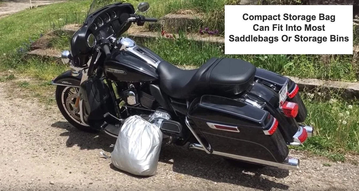 Motorcycle Cover with Reinforced Securing Straps and Storage Bag G972