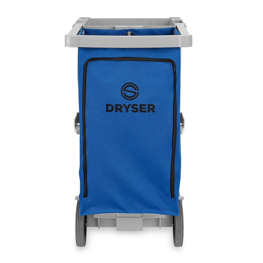 Commercial Janitorial Cleaning Cart on Wheels with Shelves and Vinyl Bag M9263