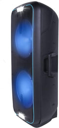 Wireless Rechargeable Portable Bluetooth LED PA System Speaker with 15 Inch Woofers and Karaoke Microphone L2222